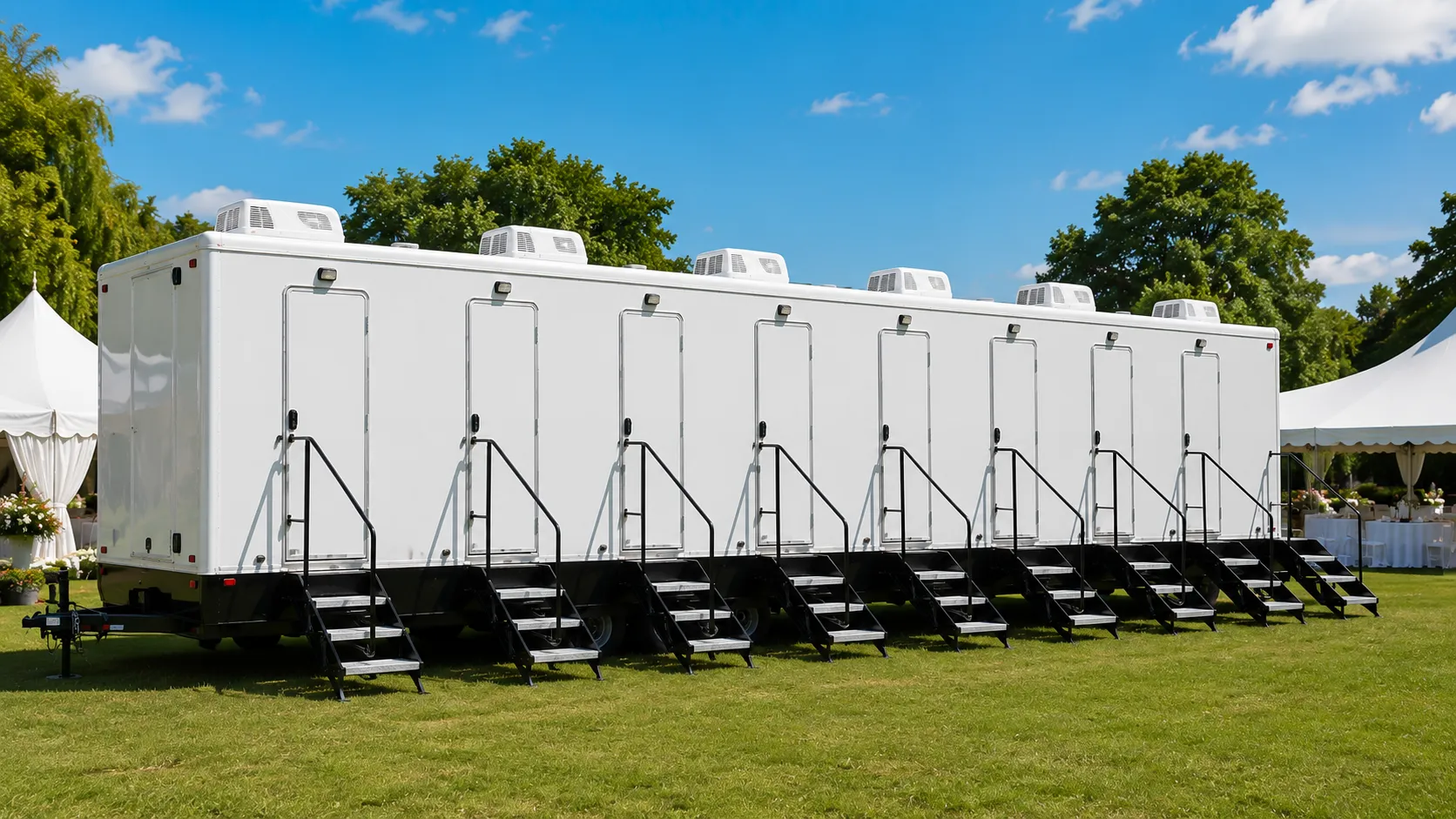 8 Stall Restroom Trailer in Providence, RI
